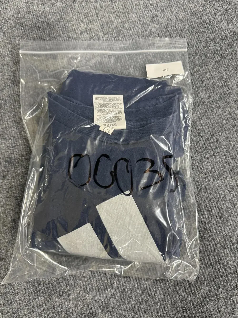 Adidas Shirt Mens XL Blue Logo Graphic Crewneck Cotton Casual Athletic Tee Top